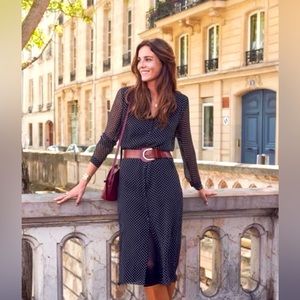 Sezane Clemence Silk Midi dress size 36